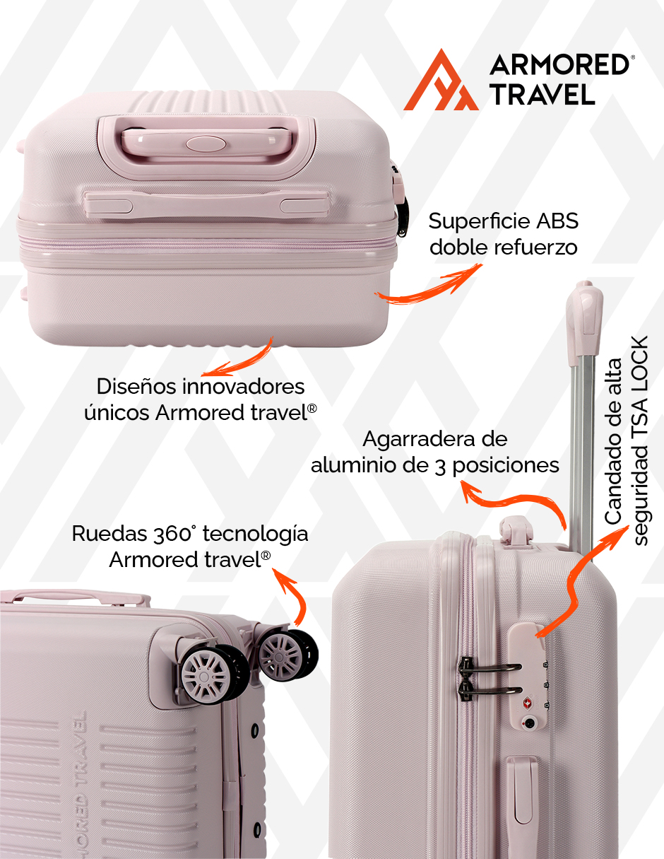 Foto 4 | Maleta de Viaje 10 KG Carry On 20'' Armored Travel Rosa