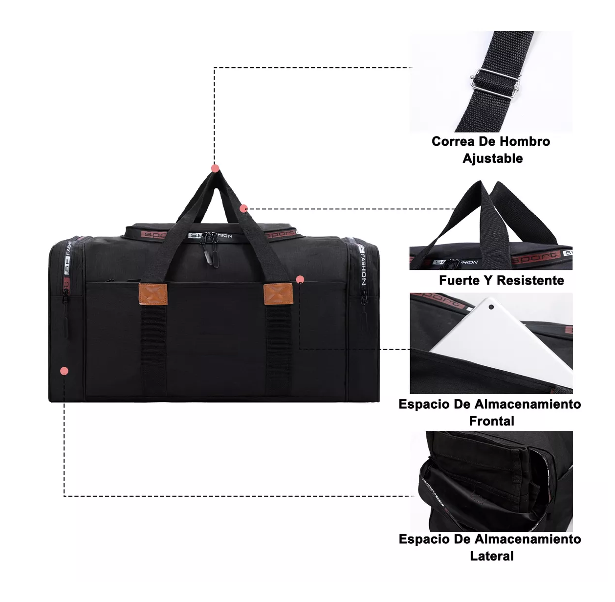 Foto 3 | Maleta Sport color Negro