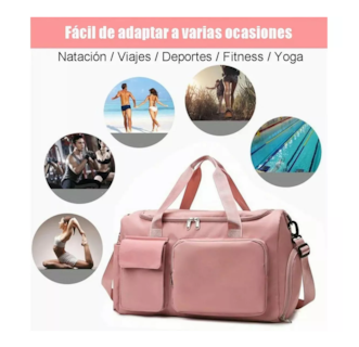 Foto 4 | Maleta Mochila Gym Deportiva Fitness Bag De Viaje Mujer, Rosa