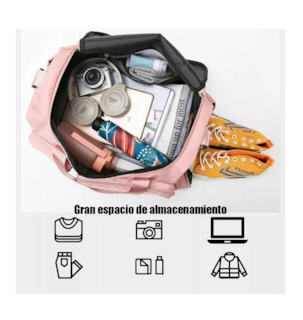 Foto 5 | Maleta Mochila Gym Deportiva Fitness Bag De Viaje Mujer, Rosa