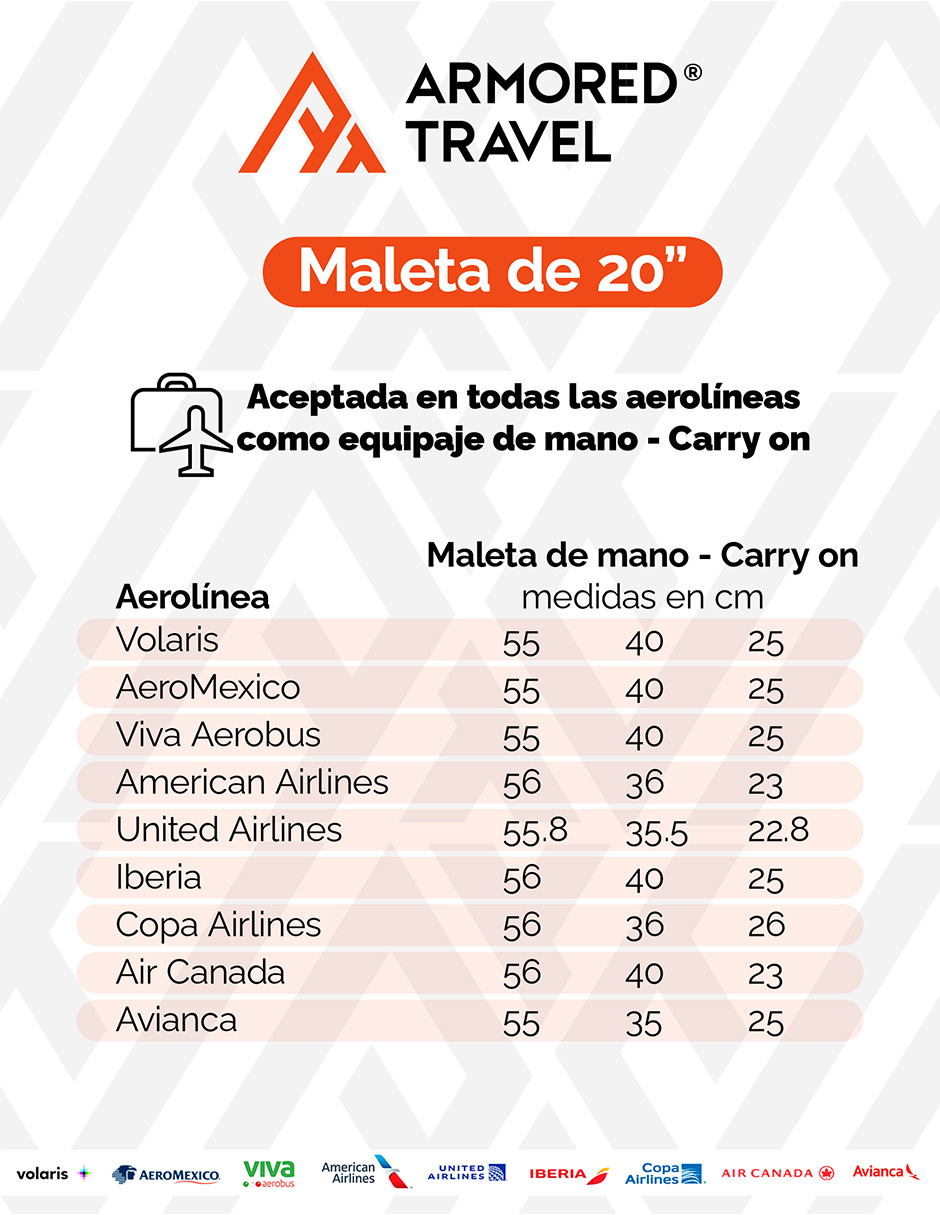 Foto 7 | Maleta de Mano Armored Travel de 20"  Azul con Ruedas