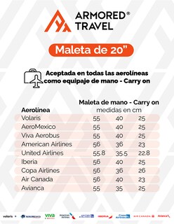Foto 7 | Maleta de Mano Armored Travel de 20" Azul con Ruedas