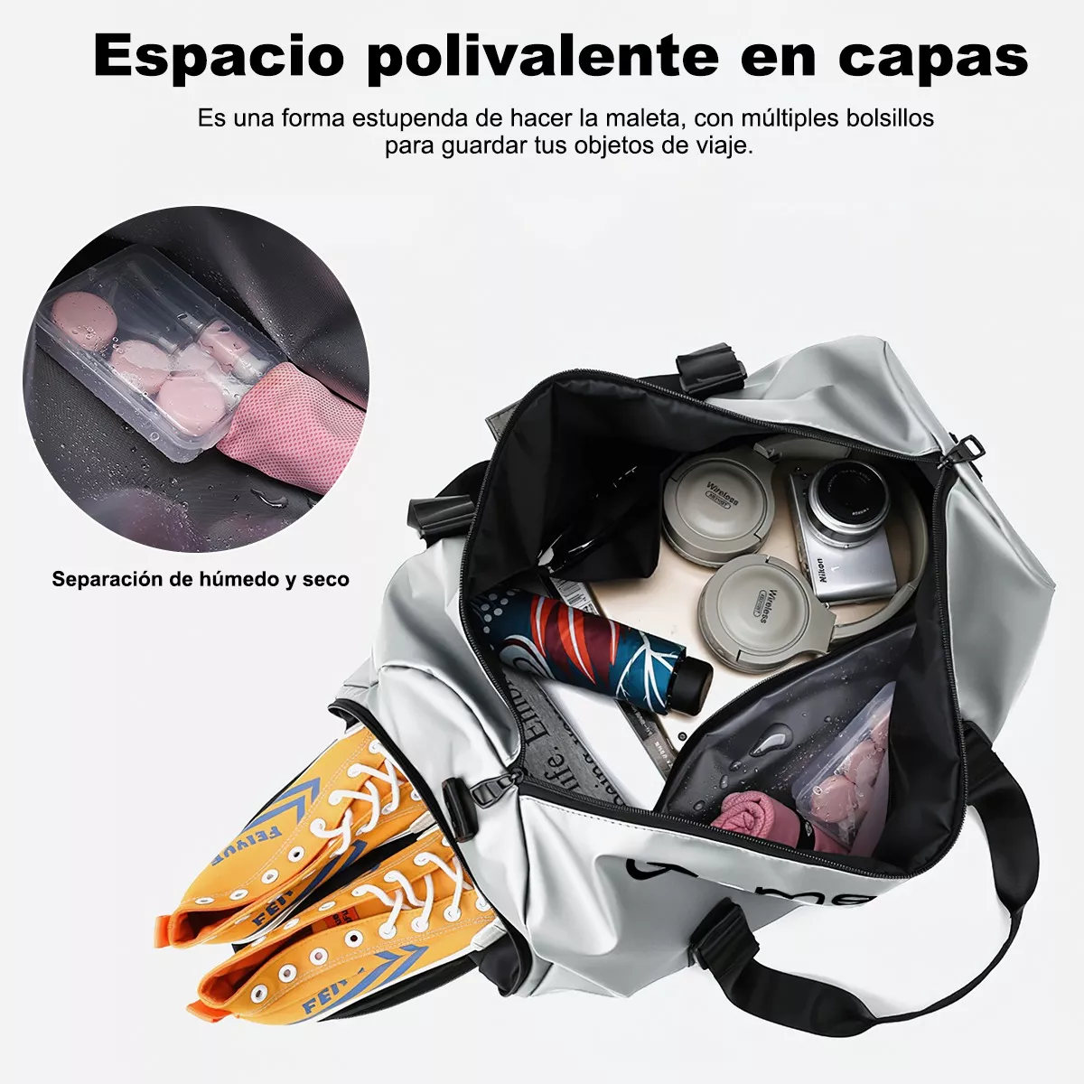 Foto 5 | Maleta Deportiva Eo Safe Imports Esi10115 color Gris