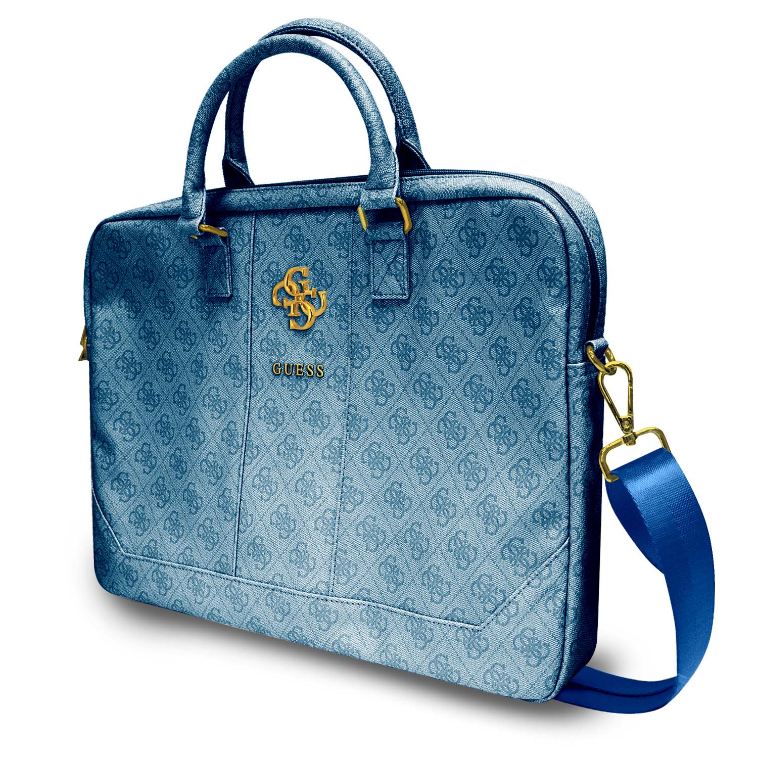 Foto 3 pulgar | Portafolio Guess 4G Azul 15''