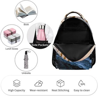 Foto 3 | Mochila Para Computadora Portátil De Viaje Duradera Para Hombres Y Mujeres