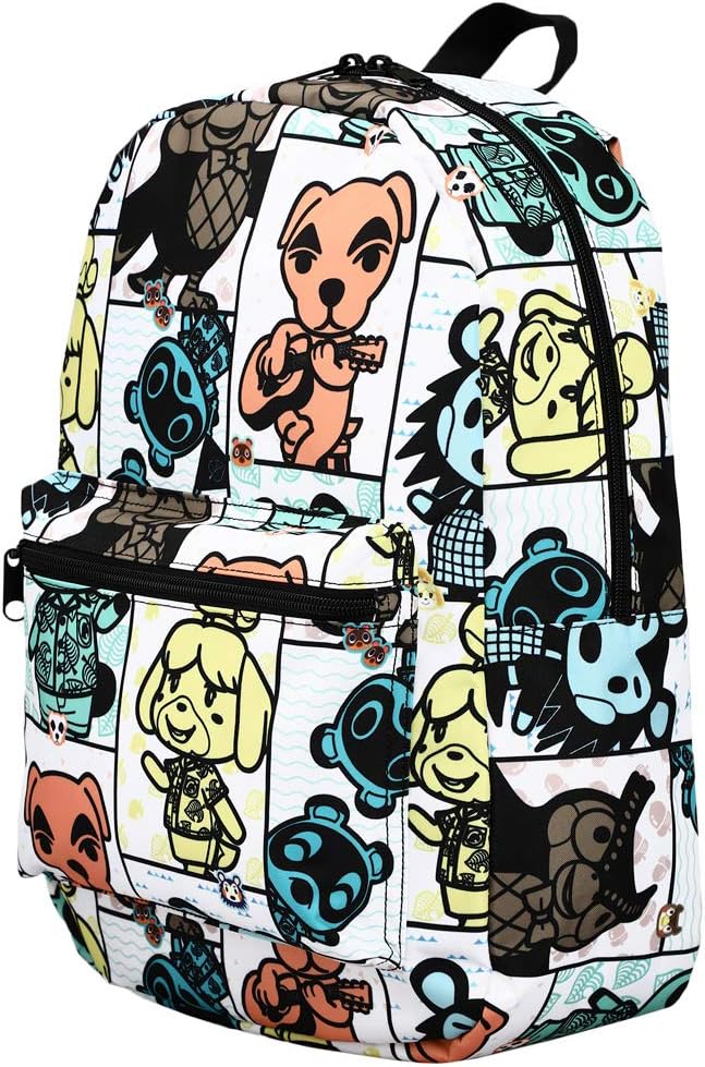 Foto 3 pulgar | Mochila de Laptop Animal Crossing con Estampado de Azulejos de Videojuegos en Línea