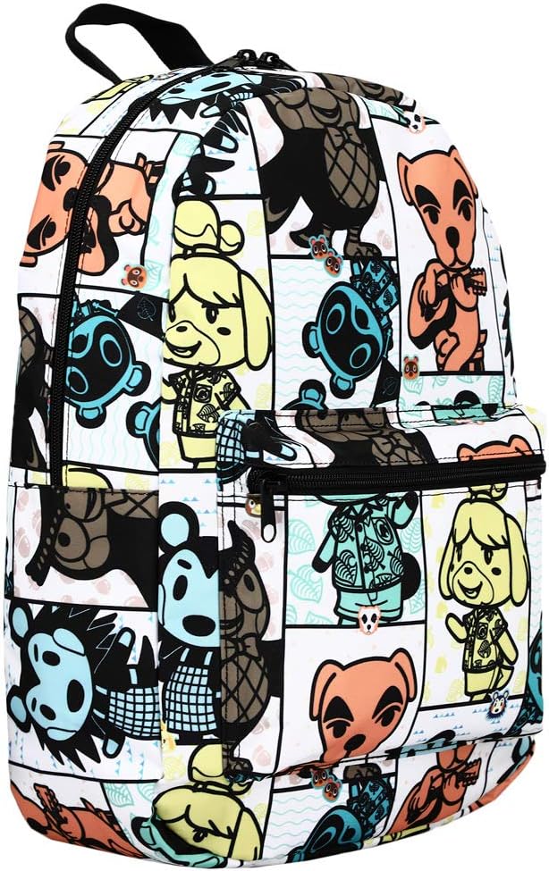Foto 4 pulgar | Mochila de Laptop Animal Crossing con Estampado de Azulejos de Videojuegos en Línea