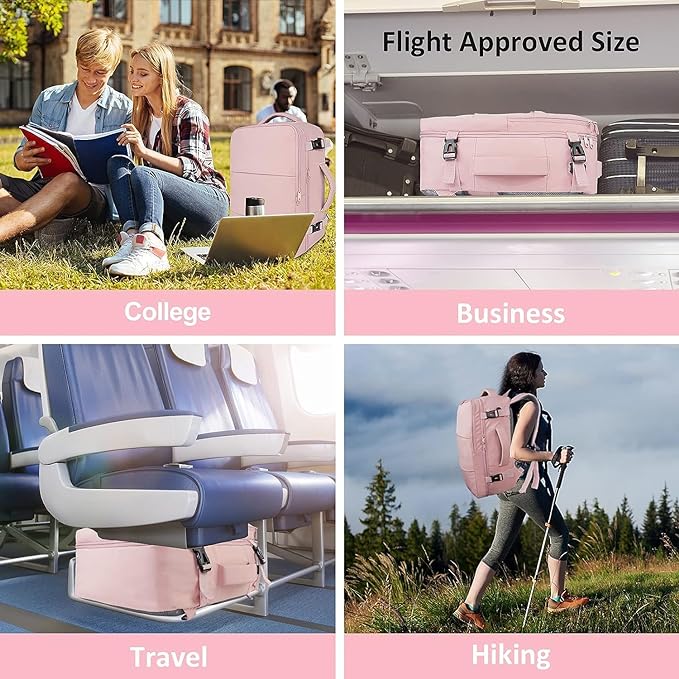 Foto 2 | Mochila de Viaje para Mujer con Puerto de Carga USB y Bolsa para Zapatos