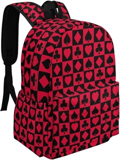 Foto 2 | Mochila de Viaje con Impresión de Póquer para Hombres y Mujeres Ligera y Espaciosa