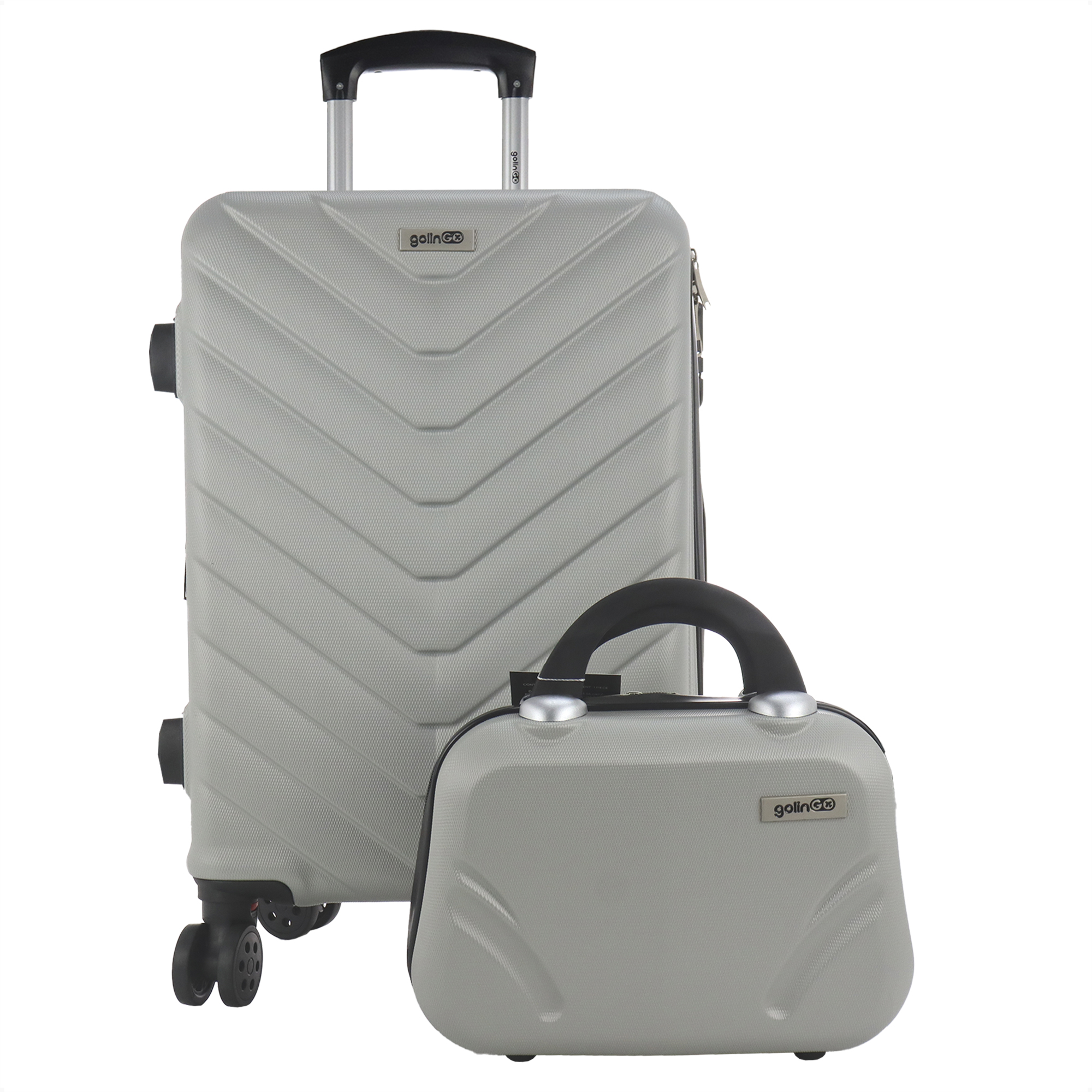 Foto 1 | Maleta Rígida Go Travel 14y 20'' 2 Piezas Plateadas