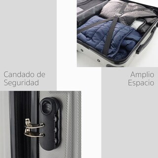 Foto 2 | Maleta Rígida Go Travel 14y 20'' 2 Piezas Plateadas