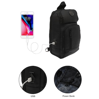 Foto 6 | Mochila Bandolera Ecd Unisex Negra