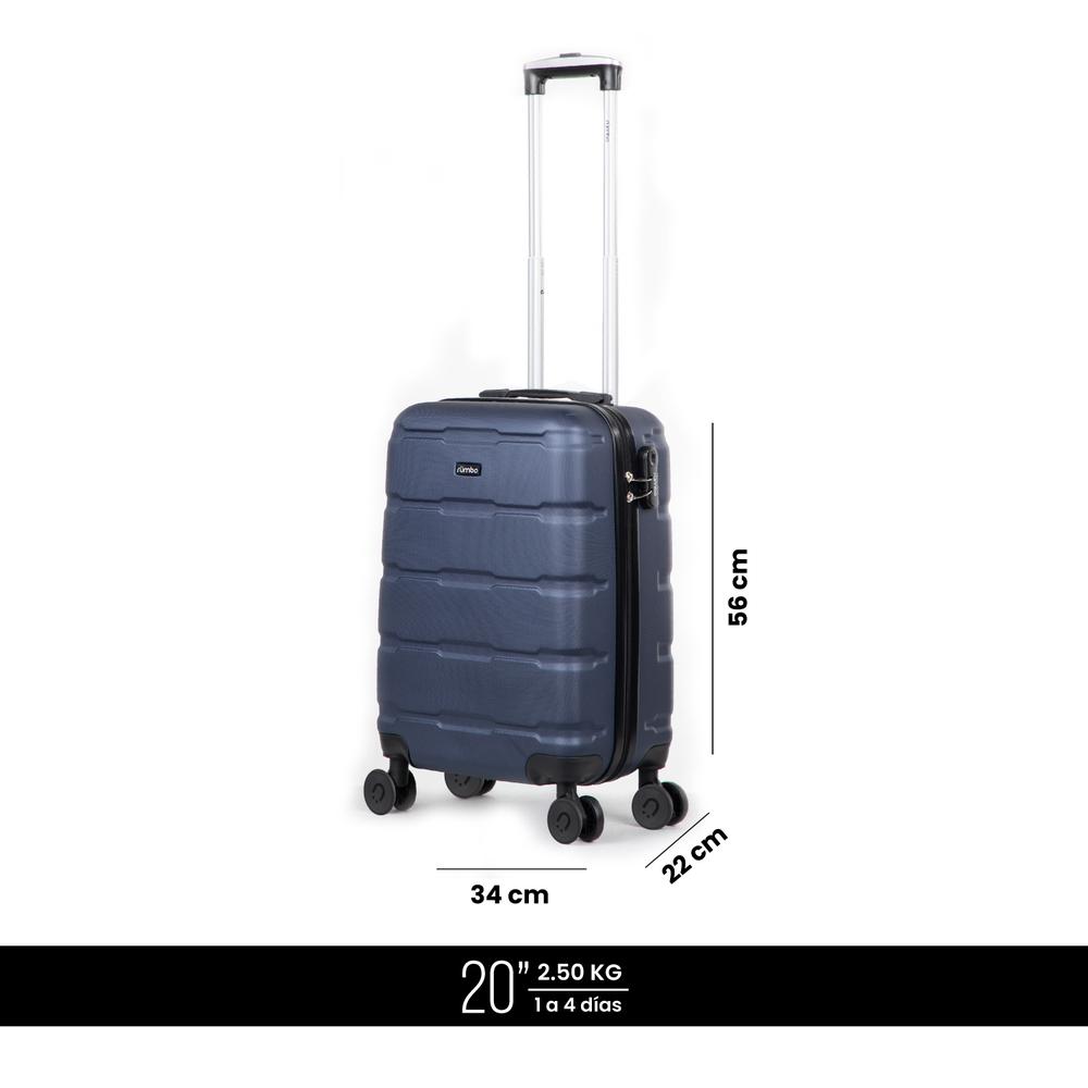 Foto 4 pulgar | Maleta de Mano Rumbo Azul 20" 10kg con Ruedas 360 con Candado Rígida