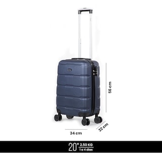 Foto 3 | Maleta de Mano Rumbo Azul 20" 10kg con Ruedas 360 con Candado Rígida