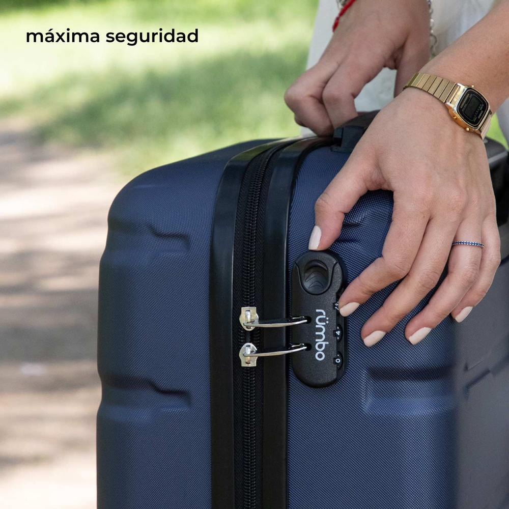 Foto 5 pulgar | Maleta de Mano Rumbo Azul 20" 10kg con Ruedas 360 con Candado Rígida