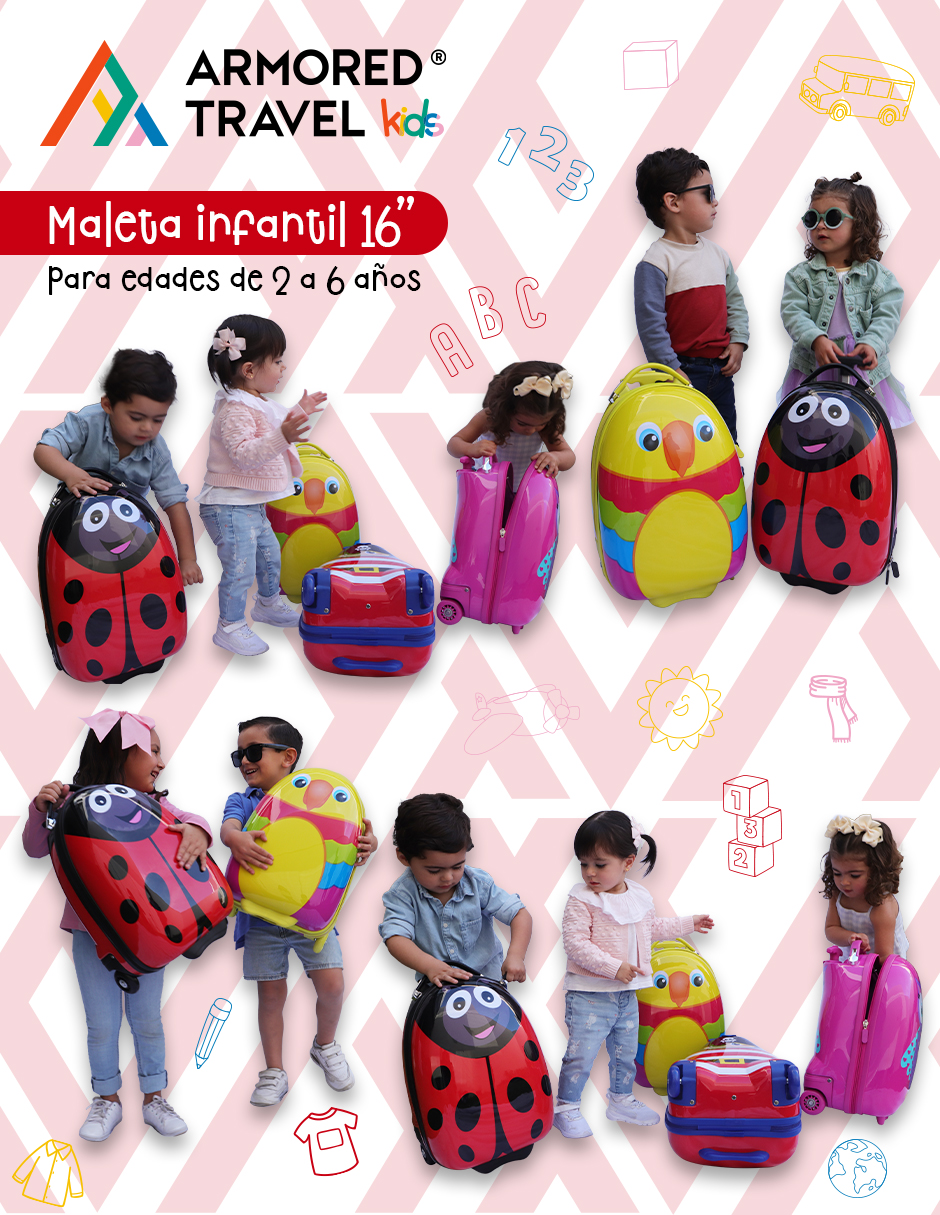 Foto 4 | Maleta con Ruedas Armored Travel Roja de 16"