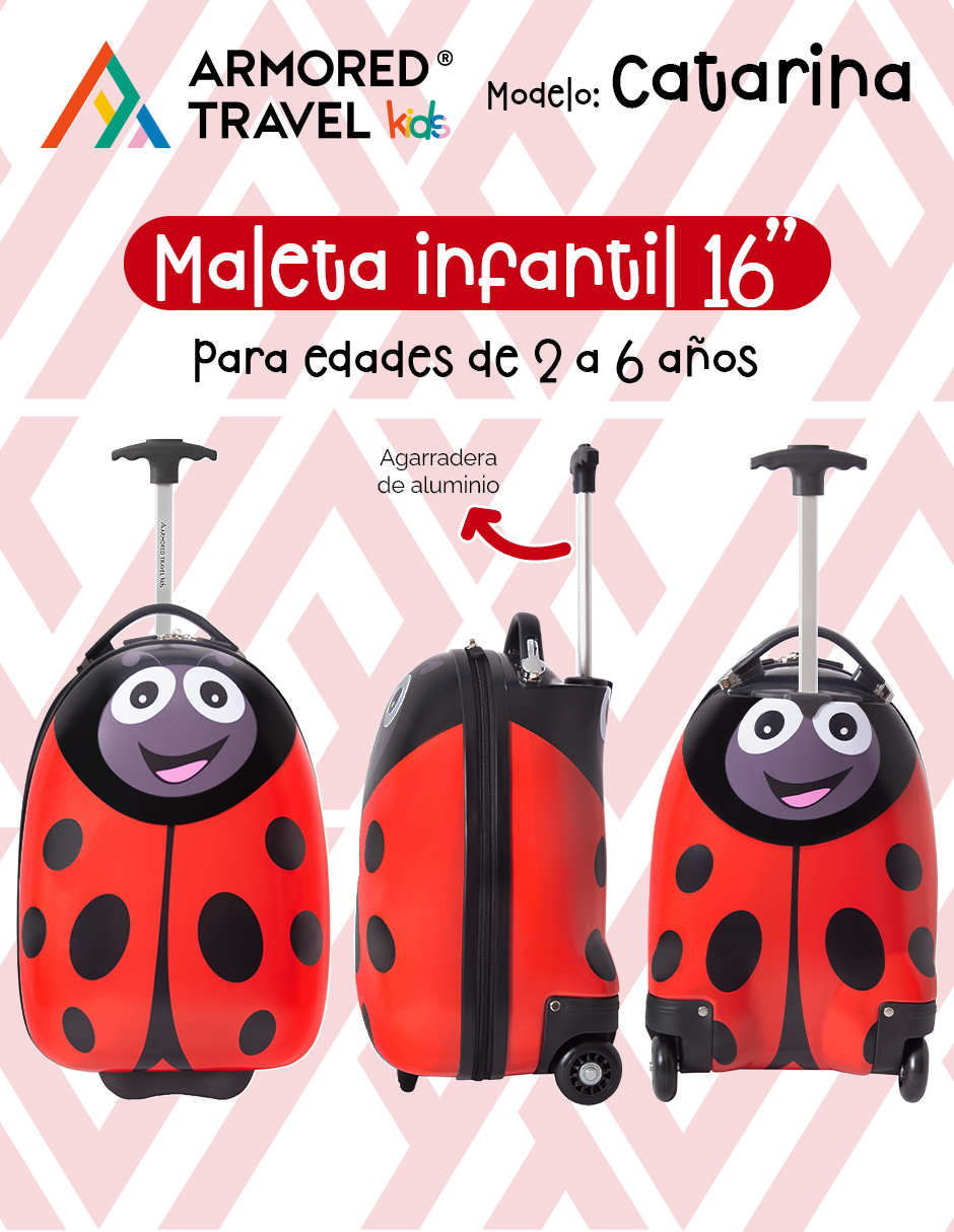 Foto 7 | Maleta con Ruedas Armored Travel Roja de 16"
