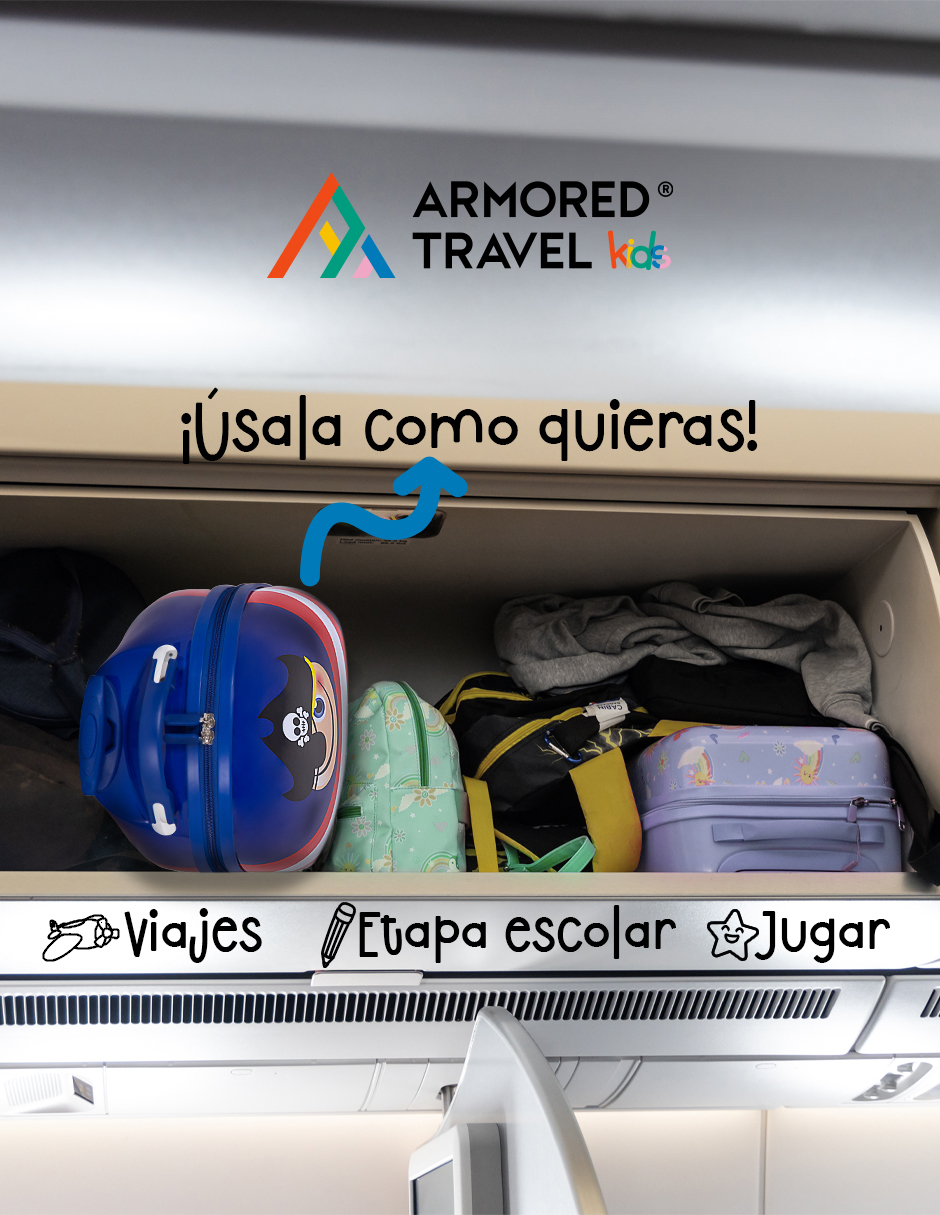 Foto 9 pulgar | Maleta de Viaje Armored Travel Azul Pirata