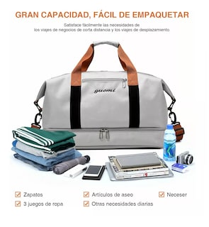 Foto 3 | Maleta Deportiva de Viaje Lab.G Color Gris