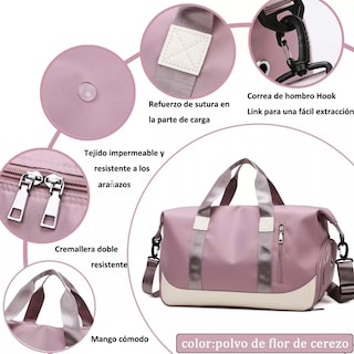 Foto 2 | Mujer Maleta Deportiva Gym Moda Eo Safe Imports Esi-12039 Rosa