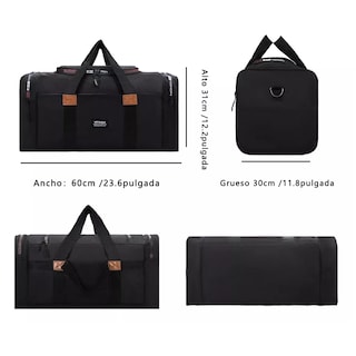 Foto 3 | Maleta Gran Capacidad Deportiva Viaje Bolso Fitness Moda Eo Safe Imports Esi-12034 Negro