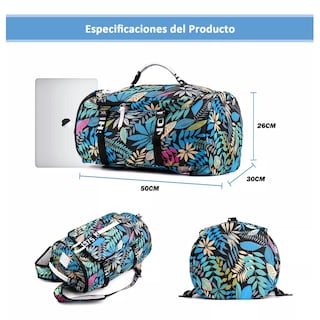 Foto 3 | Mochila Deportiva Hombre De Moda Maleta Gym Impermeable Eo Safe Imports Esi-12040 Azul