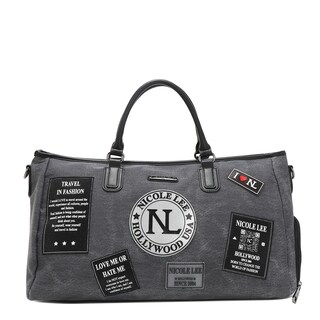 Foto 1 | Maleta de Mano Nicole Lee de Mezclilla con Parches Gris