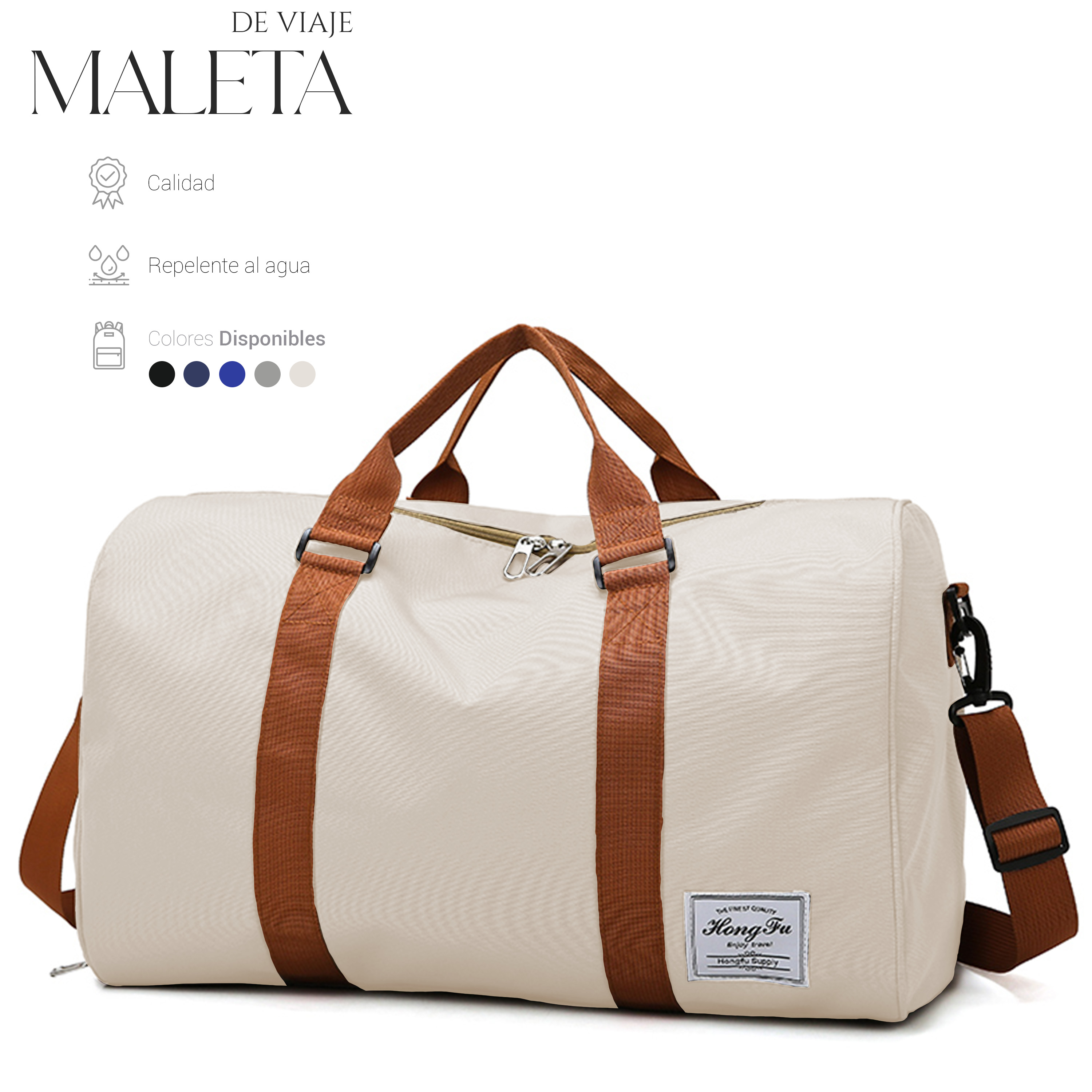 Foto 3 pulgar | Maleta De Viaje Bolsa Shendy Vendy Mochila Fitness Bag Beige