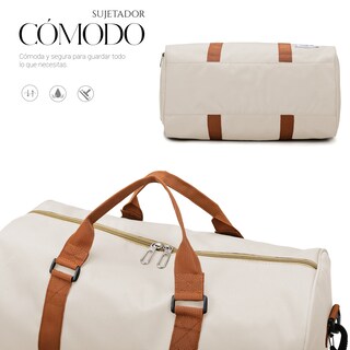 Foto 7 | Maleta De Viaje Bolsa Shendy Vendy Mochila Fitness Bag Beige