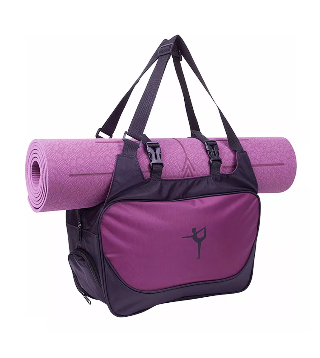 Maleta Deportiva Bolsa De Gym Viaje Mochila Fitness Yoga Bag Morado