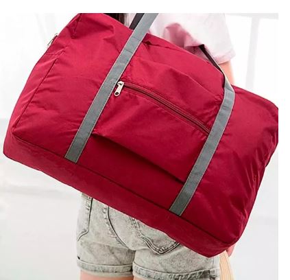 Foto 3 | Maleta Plegable Ultraligera De Nylon Impermeable Resistente Color Rojo