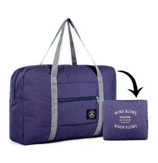 Foto 1 | Maleta Plegable Ultraligera De Nylon Impermeable Resistente Color Azul Marino