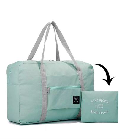 Maleta Plegable Ultraligera De Nylon Impermeable Resistente Color Azul