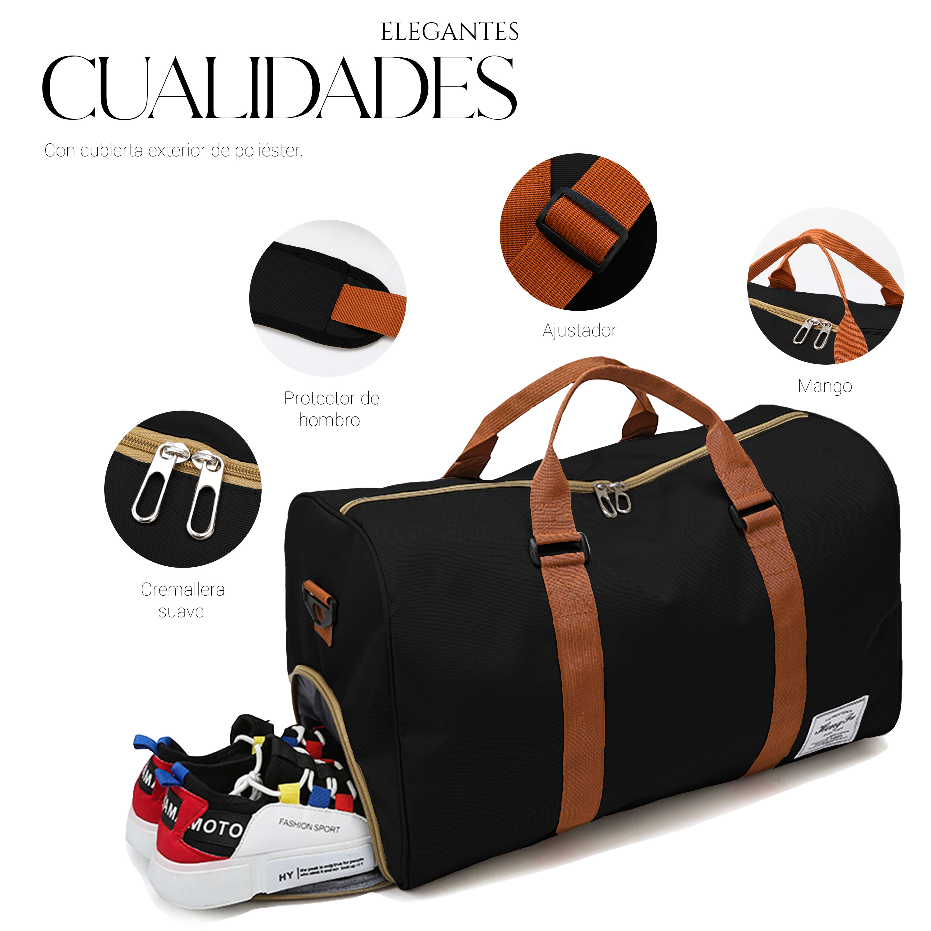 Foto 4 pulgar | Maleta De Viaje Bolsa Shendy Vendy Mochila Fitness Bag Negro