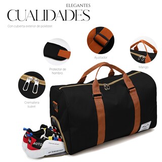 Foto 3 | Maleta De Viaje Bolsa Shendy Vendy Mochila Fitness Bag Negro