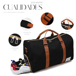Foto 4 | Maleta De Viaje Bolsa Shendy Vendy Mochila Fitness Bag Negro