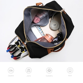 Foto 5 | Maleta De Viaje Bolsa Shendy Vendy Mochila Fitness Bag Negro