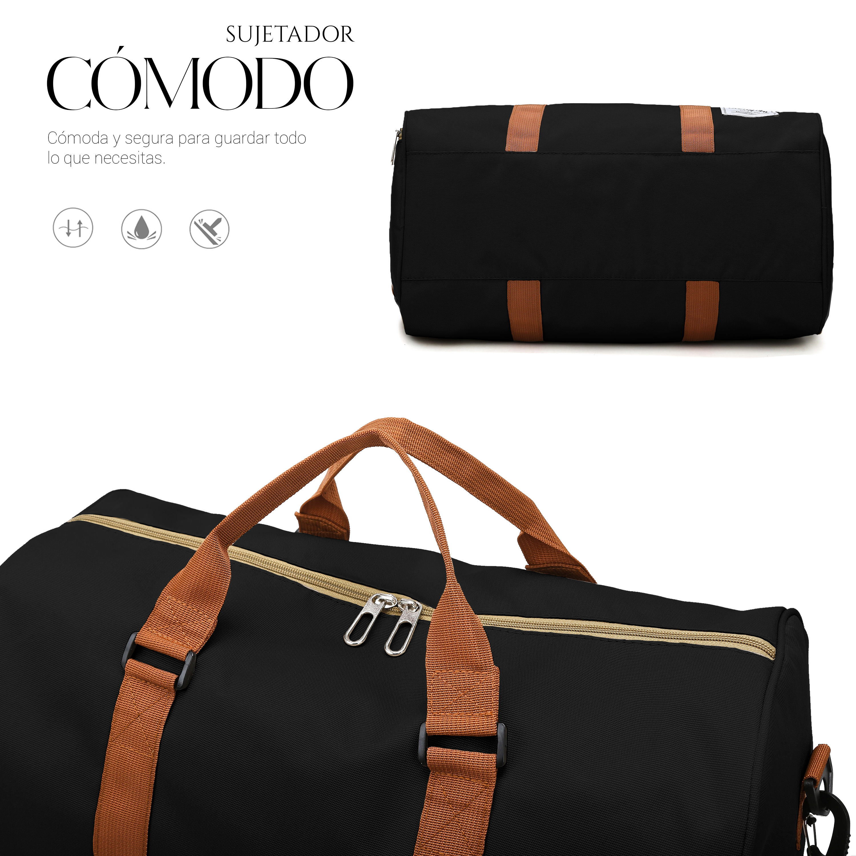 Foto 8 pulgar | Maleta De Viaje Bolsa Shendy Vendy Mochila Fitness Bag Negro