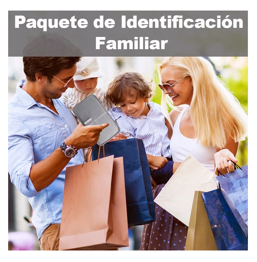 Foto 6 pulgar | Cartera Porta Funda Pasaporte Documentos, Gris Belug