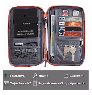 Foto 2 | Cartera Porta Funda - Pasaporte - Documentos color Rosa