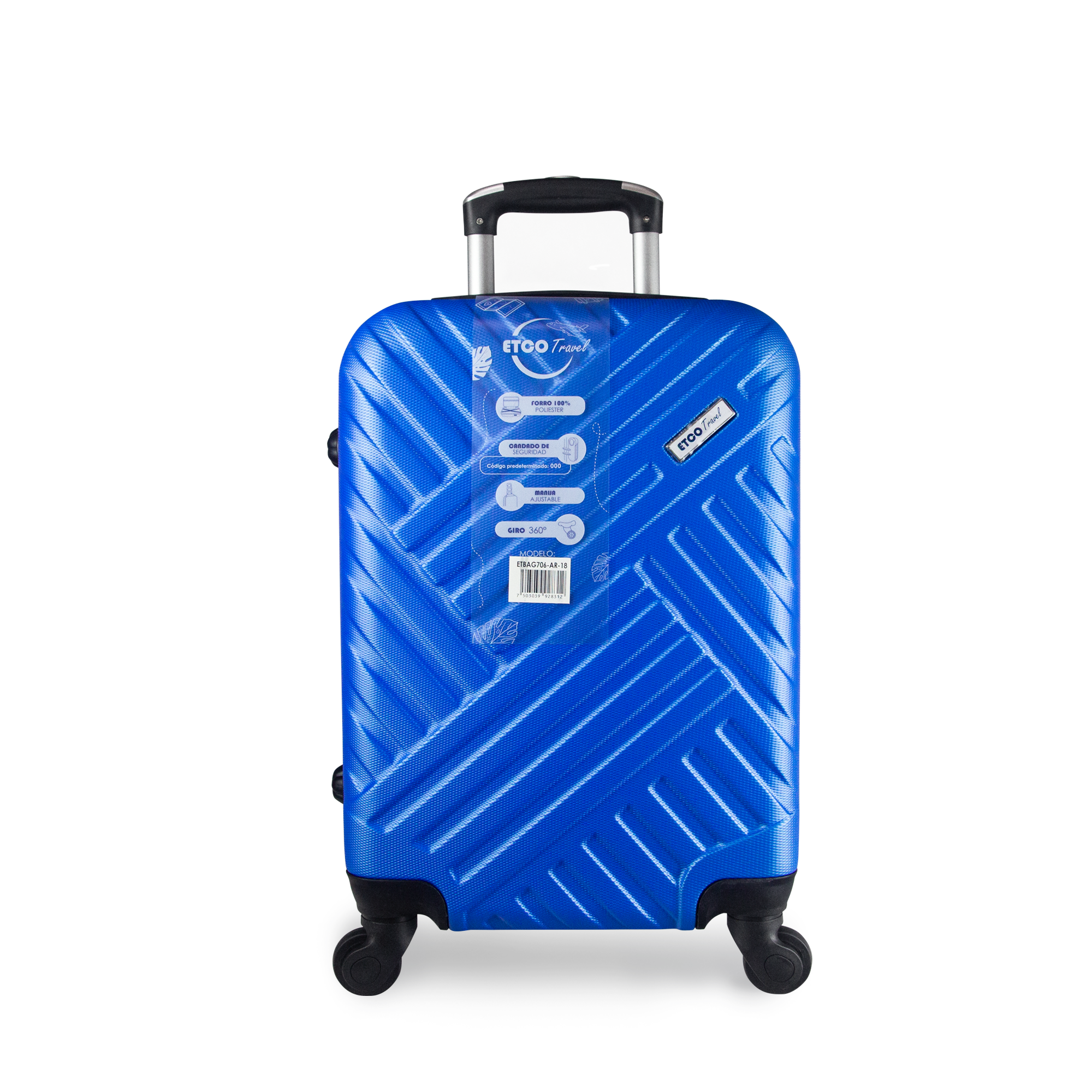 Maleta con Ruedas Etco Travel Azul de 18"