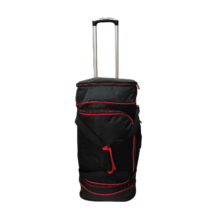 Maleta De Viaje Duffel Tr-tb6533 Negro con Rojo  Travel Republic Con Ruedas 26''