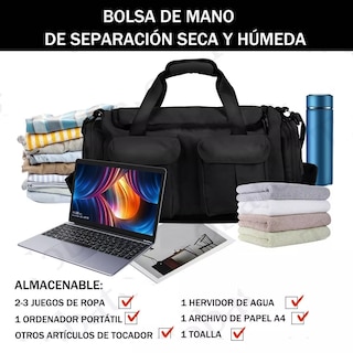 Foto 2 | Maleta Deportiva Bolsa Gym Viaje Fitness Eo Safe Imports Esi-12804 Negro