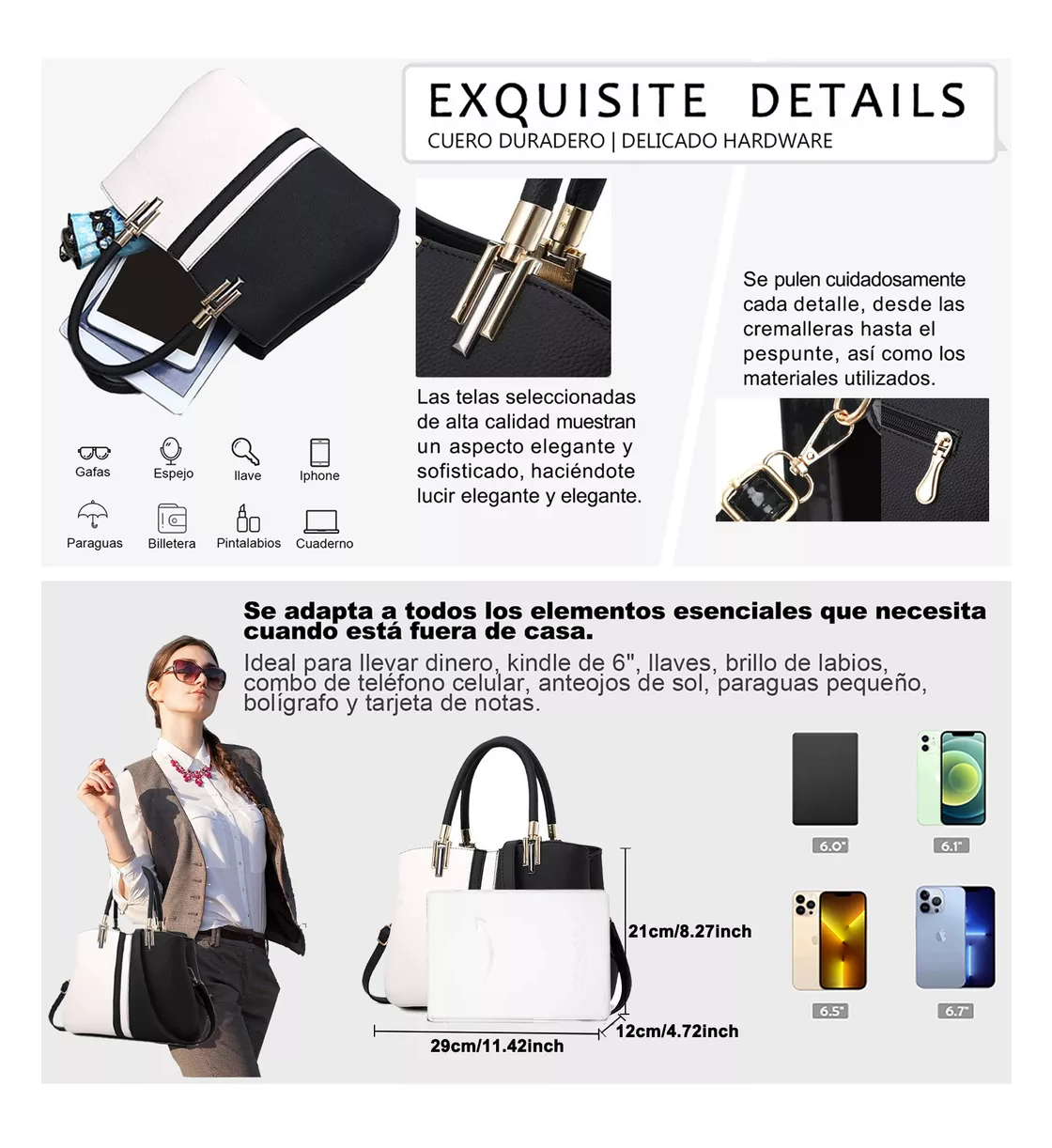 Foto 4 pulgar | Bolso para Viaje para Laptop Belug Impermeable Blanco/Negro