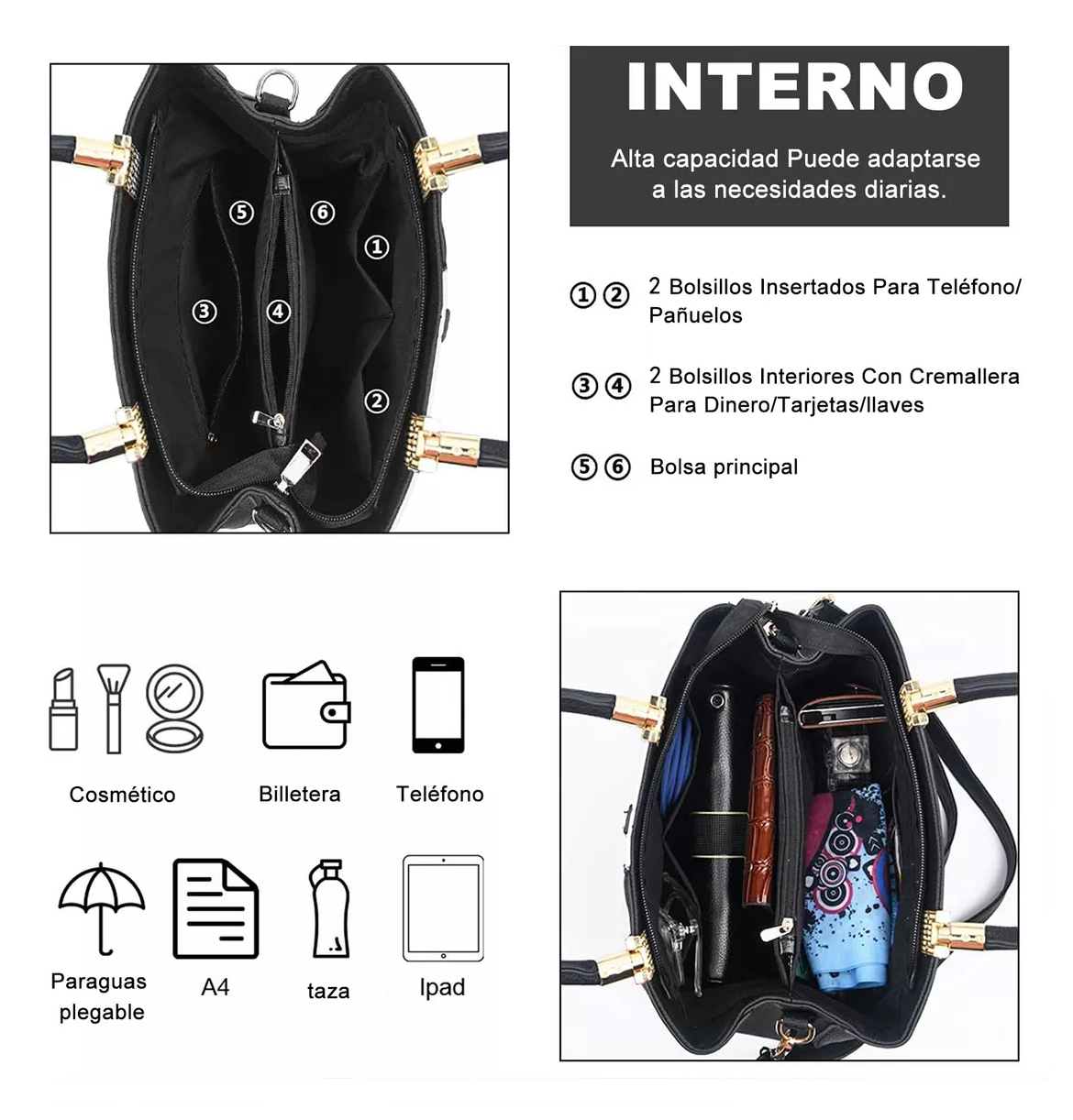 Foto 4 | Bolso para Viaje para Laptop Belug Impermeable Blanco/Negro