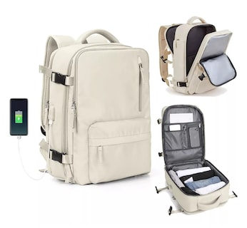 Foto 2 | Mochila para Laptop Beige