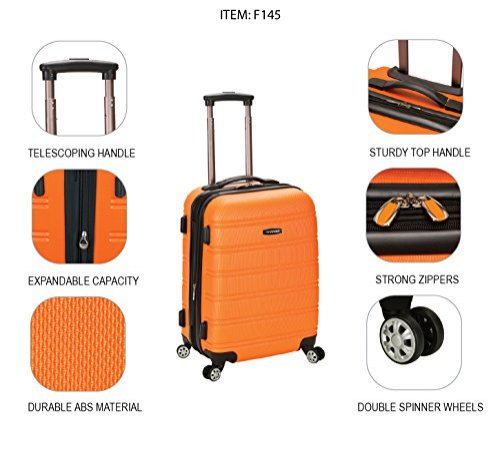 Foto 7 pulgar | Equipaje de Mano Rockland Melbourne Negro Hardside 20'' - Venta Internacional