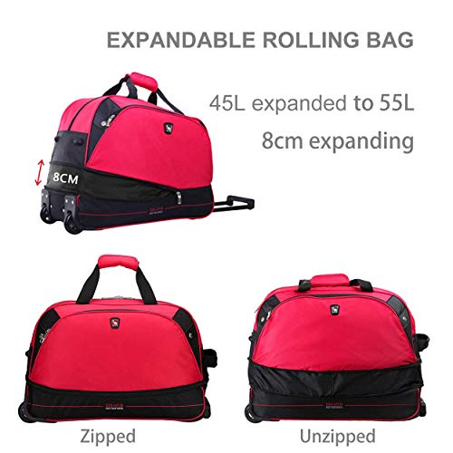 Foto 4 pulgar | Bolsa de Viaje Oiwas Roja 55 Litros con Ruedas 22'' - Venta Internacional