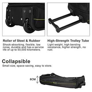 Foto 4 | Bolsa de Viaje Oiwas Negra 55 Litros con Ruedas 22'' - Venta Internacional