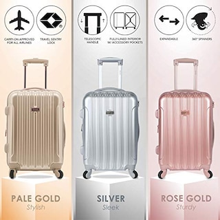 Foto 7 | Equipaje de ManovKensie Oro Rosa 20 Pulgadas - Venta Internacional